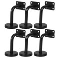 thumbnail image 1 of Wall Handrail Brackets Fire Corridors L-Shaped Black 8X6CM 6Pcs, 1 of 5
