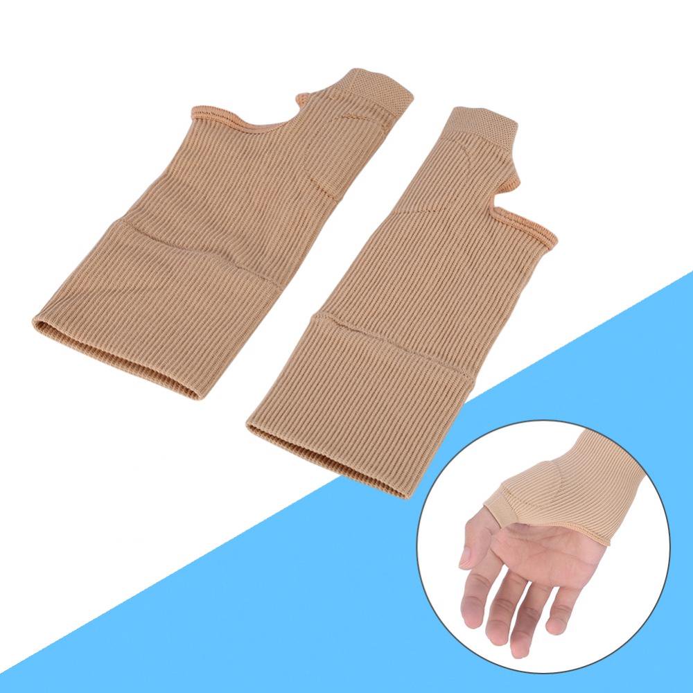 HERCHR Beige Wrist Hand Support Glove Elastic Brace Sleeve Sports Bandage Wrap Pain Relief