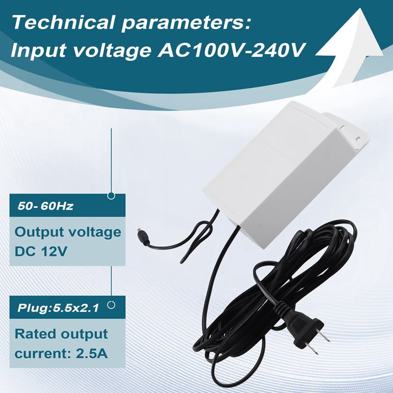 2X 12V-2.5A Uninterruptible Power Supply UPS Battery Backup Interface,US Plug