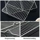 thumbnail image 4 of Rejilla de acero inoxidable para parrilla, soporte para horno con borde antiescaldaduras, rejilla rectangular para escurrir aceite, para uso doméstico, 4 of 8