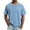 Blue, variant on hoksml Mens Casual Garment Dyed T Shirts Oversized Crew Neck Short Sleeve Acid Wash Ideal for Everyday Use