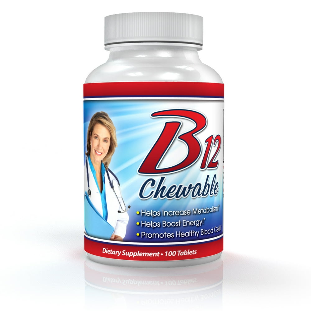 Vitamin B12 Chewable 1000mcg, Methylcobalamin, Chewable Cherry Flavor