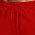 thumbnail image 5 of Men's Midweight Fleece Jogger Sweatpants, Open Bottom Elastic Drawstring Waist with Pockets for Lounge - Sweatpants for Men Red 2XL, 5 of 7