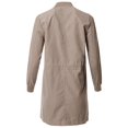 thumbnail image 2 of FashionOutfit Women's Casual Solid Anorak Safari Long Sleeve Zipper Closure Long Bomber Jacket, 2 of 5