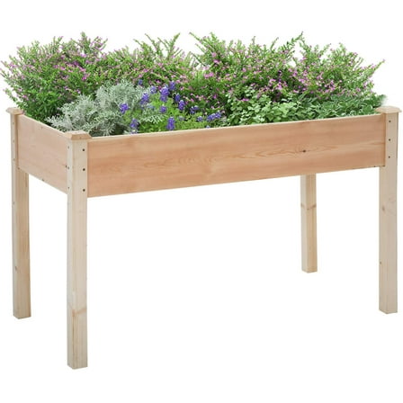 Garden Raise Bed Elevated Garden Bed Wood Planter Box Kit For Vegetable Flower Outdoor Yard Wooden Garden Box With Legs Patio Raise Bed Gardening Planter Box
