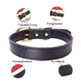 thumbnail image 4 of Collar básico clásico de cuero acolchado para mascotas para perros pequeños a medianos MFZFUKR CPB-US-YY411-2, 4 of 5