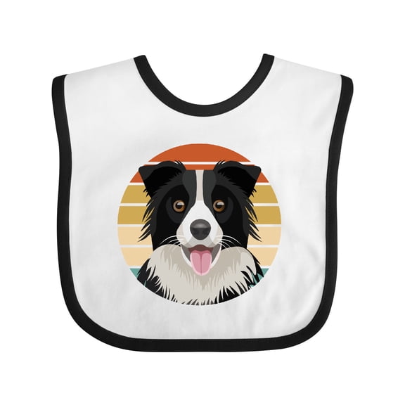 Inktastic Border Collie Cute Dog Boys or Girls Baby Bib