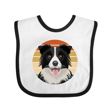 Inktastic Border Collie Cute Dog Boys or Girls Baby Bib