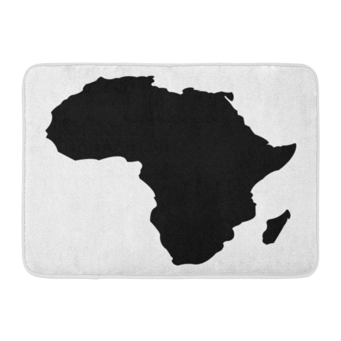 GODPOK Shape White Outline Detailed Map Africa Continent in Black