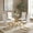 Table with 4 White Chairs, variant on Sumdeal 5-Piece Round Glass Dining Set, 36.6 in Table, 4 PU High-Back Chairs, Black