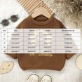 thumbnail image 3 of NOLDARES Toddler Baby Girl Boy Thanksgiving Sweater Knit Long Sleeve Pullover Fall Winter Clothes,A121-Coffee, 3 of 9
