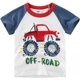 thumbnail image 3 of Camiseta para niños pequeños, ropa para bebés, blusa de manga corta con estampado de tiburón y dinosaurio, 3 of 5