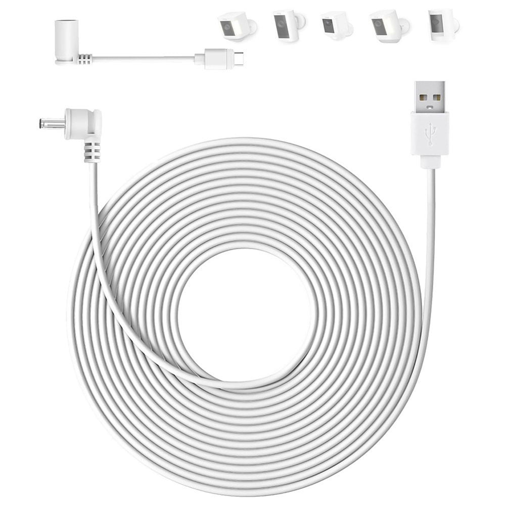 Reliable Power Cable and Adapter for Ring Cameras 10m Weatherproof Use