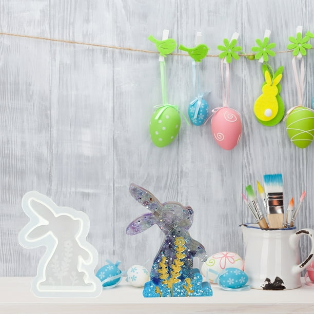 Molde para velas de conejito de Pascua, moldes para velas, molde reutilizable de conejito 3D, moldes de silicona para velas, moldes para manualidades, moldes para jabón, decoración de Pascua