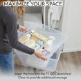 thumbnail image 3 of Rubbermaid Cleverstore 71 Qt Clear Storage Bins, 4 Pack, with Tray Inserts, 3 of 7