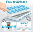 thumbnail image 5 of Ice Cube Tray with Lid, 4 Packs 56 Cubes Durable Stackable Ice Cube Trays for Freezer with Removable Lids, Easy-Release Plastic & Silicone Ice Tray for Cocktail, Coffee, 5 of 6