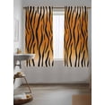 thumbnail image 3 of Leopard Print Curtains 63 Inch Length, Sheer Curtains for Bedroom Living Room Window Farmhouse Brown Black Animal Texture Rod Pocket Voile Drapes Kitchen Curtains Small Half Window 42"x63" 2 Panels, 3 of 6