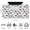 thumbnail image 5 of Long Mouse Pads for Desk,White Cow Milk Moo Pattern Desk Mats on Top Of Desks, Desk Mouse Pad Extra Large with 3mm Non-Slip Base and Stitched Edge for Gaming,Office,Work,Home 47.3"x23.6", 5 of 6