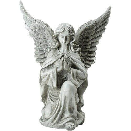 Youngs Resin Angel Holding Baby Bottle Figurine 7.25-Inch
