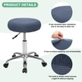 thumbnail image 2 of Uxcell 2-Pack Fundas Redondas para Taburetes de Bar, para Fundas de Asiento de Malla de Poliéster de 12-14 Pulgadas con Bandas Elásticas [Gris Metálico], 2 of 7