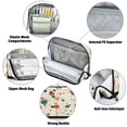 thumbnail image 4 of Standing Pencil Case with Base Large Capacity Stationery Pouch Pen Bag with Zipper for Women Men Colorful Dots and Lines, 4 of 7