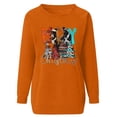 thumbnail image 3 of Co.MMehjri Women Juniors Christmas Sweatshirts Bohemian Long Sleeve Crew Neck Letter Print Pullovers Oversized Tops for Teen Girls, 3 of 5