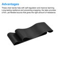 thumbnail image 4 of Uxcell Chair Bands, Flexible Anti-Slip Seating Latex Black Band 50mm Width 1.1mm Thick for Home Office, Pack of 4, 4 of 5