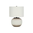 thumbnail image 2 of Noaman 21"h Table Lamp, Cream Ceramic Base with Ivory Drum Shade, 3-Way Rotary Switch, 100W Max Bulb, Modern Lighting for Bedroom, Living Room, Office, 2 of 7