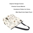thumbnail image 3 of FORMRS Womens Canvas Tote Bag with Zipper Inner Pocket Shoulder Handbag, Beige Christmas Forest, 3 of 7