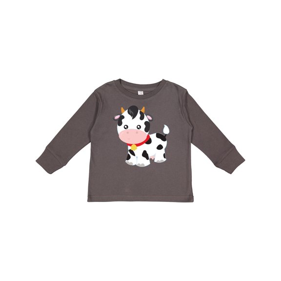 Inktastic Cute Cow, Baby Cow, Little Cow, Farm Animal Boys or Girls Long Sleeve Toddler T-Shirt
