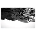 thumbnail image 4 of Japanese Ceramic Toothbrush Holder, Ink Art Style Waves in Urban Minimalist Watercolor Theme Print, Decorative Versatile Countertop for Bathroom, 4.5" X 2.7", Grey Charcoal Grey and White, 4 of 4