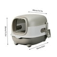 thumbnail image 3 of Large Cat Litter With Cat Litter Foldable Cat Litter With Lid Forward Facing And Front Loading Leak Proof Cat Litter Odor Control Easy To Clean Cat Bandage for Neck Cat Litter Mats Scatter Control, 3 of 3
