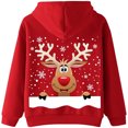 thumbnail image 4 of Sudaderas con capucha navideñas para mujer, sudaderas con capucha de manga larga a la moda con gráfico de alces bonitos, sudaderas informales Fridja FKASFK5458, 4 of 5