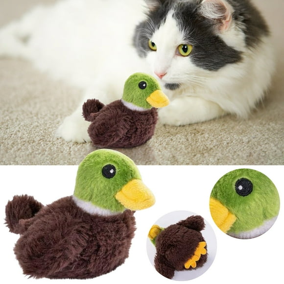 LSLJS Interactive Chirping Bird Toy - New Flapping Bird Toy - Flying Bird Toy for Indoor Cats, Duck Pendulum