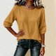 thumbnail image 4 of Neewe Womens Plain Round Neck Half Sleeve Top Curved Hem Blouses Loose Shirts Spring Summer Fashion Casual T Shirts, 4 of 7