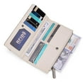 thumbnail image 3 of Wrangler Minimalist Wallet Credit Card Wallet for Women with Smooth Zippers, A-Tan, 3 of 7