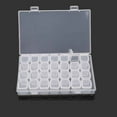 thumbnail image 1 of Hi FANCY 28 Slots Nail Art Storage Box Plastic Transparent Display Case Organizer Holder for Rhinestone Beads Ring Earrings, 1 of 7