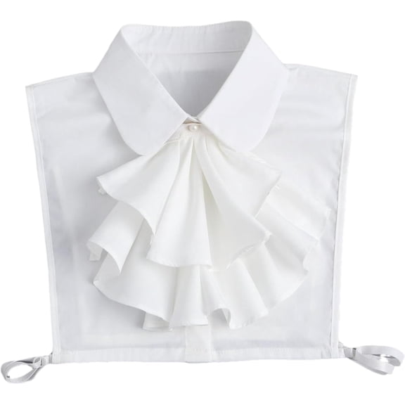 YEKEYI Fake Collar Shirt Detachable False Collar Wrist Cuffs Fake Sleeve Cuffs Collar, Half Shirt Collar for Women