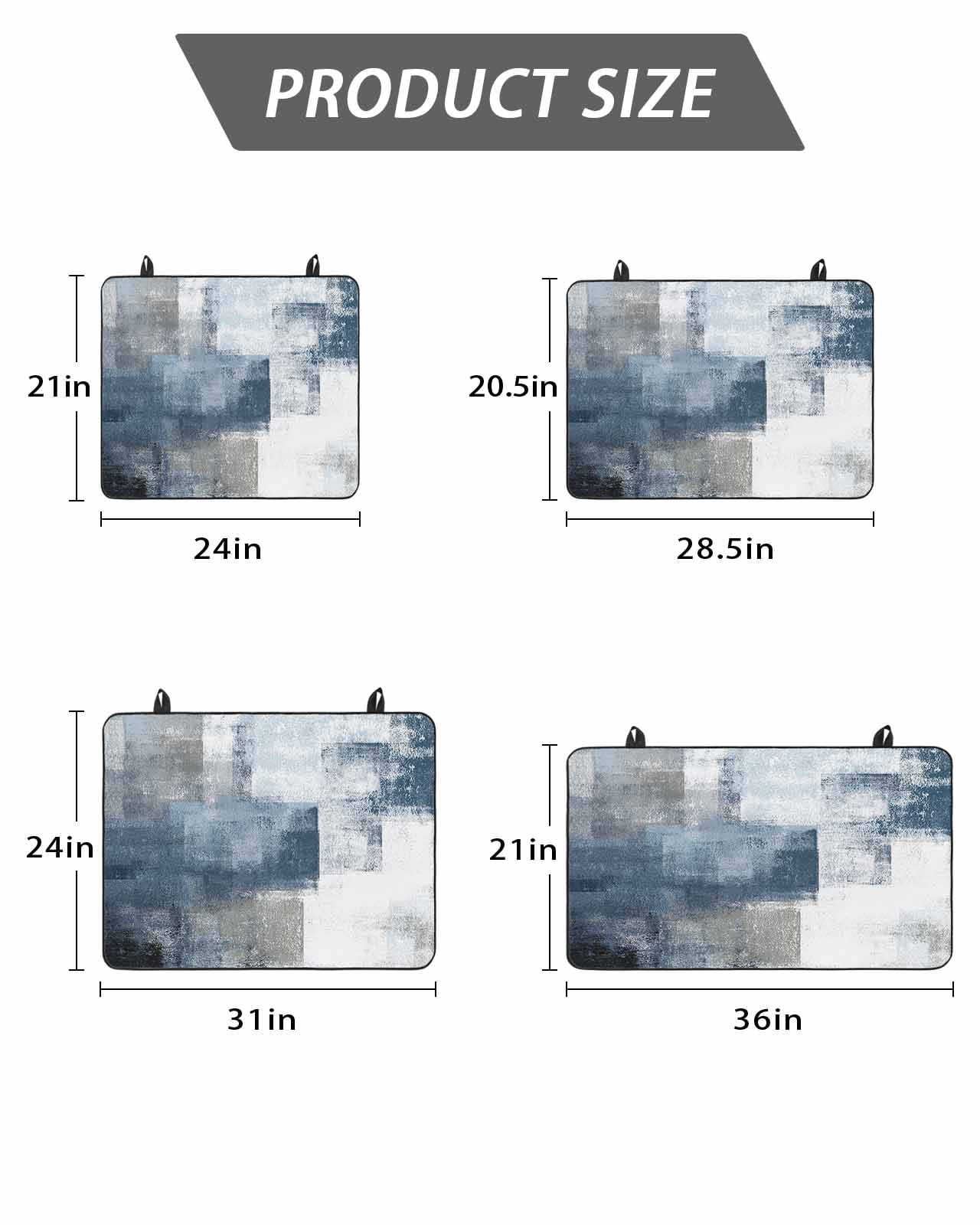 Stove Top Covers for Electric Stove, Blue Glass Stovetop Cover Protector, Retro Oil Painted Modern Abstract Art Induction Cooktop Protector Oven Mat for Kitchen Countertop 24"x21"
