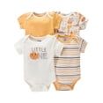 thumbnail image 5 of Get Ready to Fall in Love with Our 4pcs Soft and Breathable Newborn Infant Rompers! Perfect for Baby Boys and Girls, These Short Sleeve Round Neck Bodysuits Feature Adorable Cartoon Animal and Flowers, 5 of 5