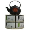 Teapot Gift Set with 4 Tins of Loose Leaf Tea