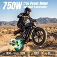 thumbnail image 6 of SISIGAD Electric Bike for Adults, 20"x4.0 Fat Tire, 750W Motor, 48V 30Ah Dual Battery, 100 Miles Range,SGS, 6 of 10