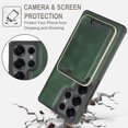 thumbnail image 4 of For Samsung Galaxy S23 Ultra Case with Credit Card Holder,for Samsung Galaxy S23 Ultra Premium Leather Phone Case Removable Wallet Compatible with MagSafe,Wallet Detachable 2-in-1 Women Men,Green, 4 of 10