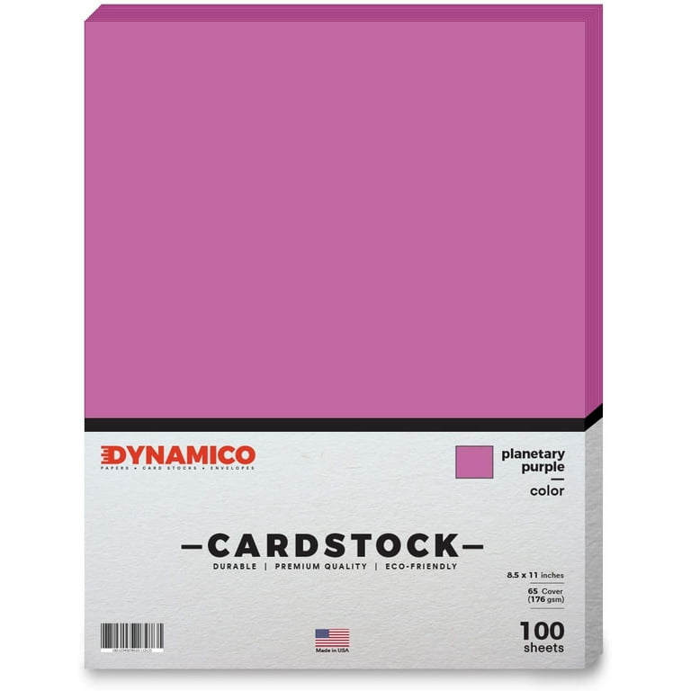 Planetary Purple Cardstock Paper – 8 1/2 x 11 Medium weight 65 LB (175  gsm) Cover Card Stock - for Cards, Invitations, Brochure, Award, and