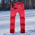 thumbnail image 3 of Womens Ski Pants Softshell Thick for Travel Hiking Deep red, 3 of 7