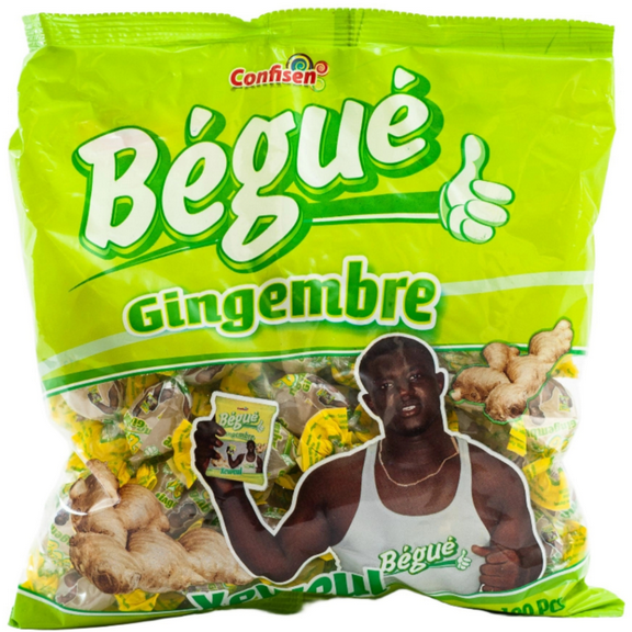 African Delights Begue Ginger Candy, 100pcs
