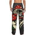 thumbnail image 3 of Balery Men'S Red Mushrooms Pants,Sleepwear Pants,Pajama Pants,Pj Bottoms Drawstring And Pockets-Large, 3 of 9