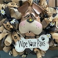 thumbnail image 5 of Black and Gold Living Room decor, Daisy Wall decor, 18 in Round Wreath, Rustic Farmhouse decor, Dog Themed, Front Entrance, indoor Outdoor, 1 Pc, 5 of 7