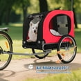 thumbnail image 2 of Yeshouse Remolque de bicicleta para perros medianos, portabicicletas plegable con enganche universal, resistente, 40 kg/88 lb, con funda para lluvia y bandera de seguridad, 2 of 7