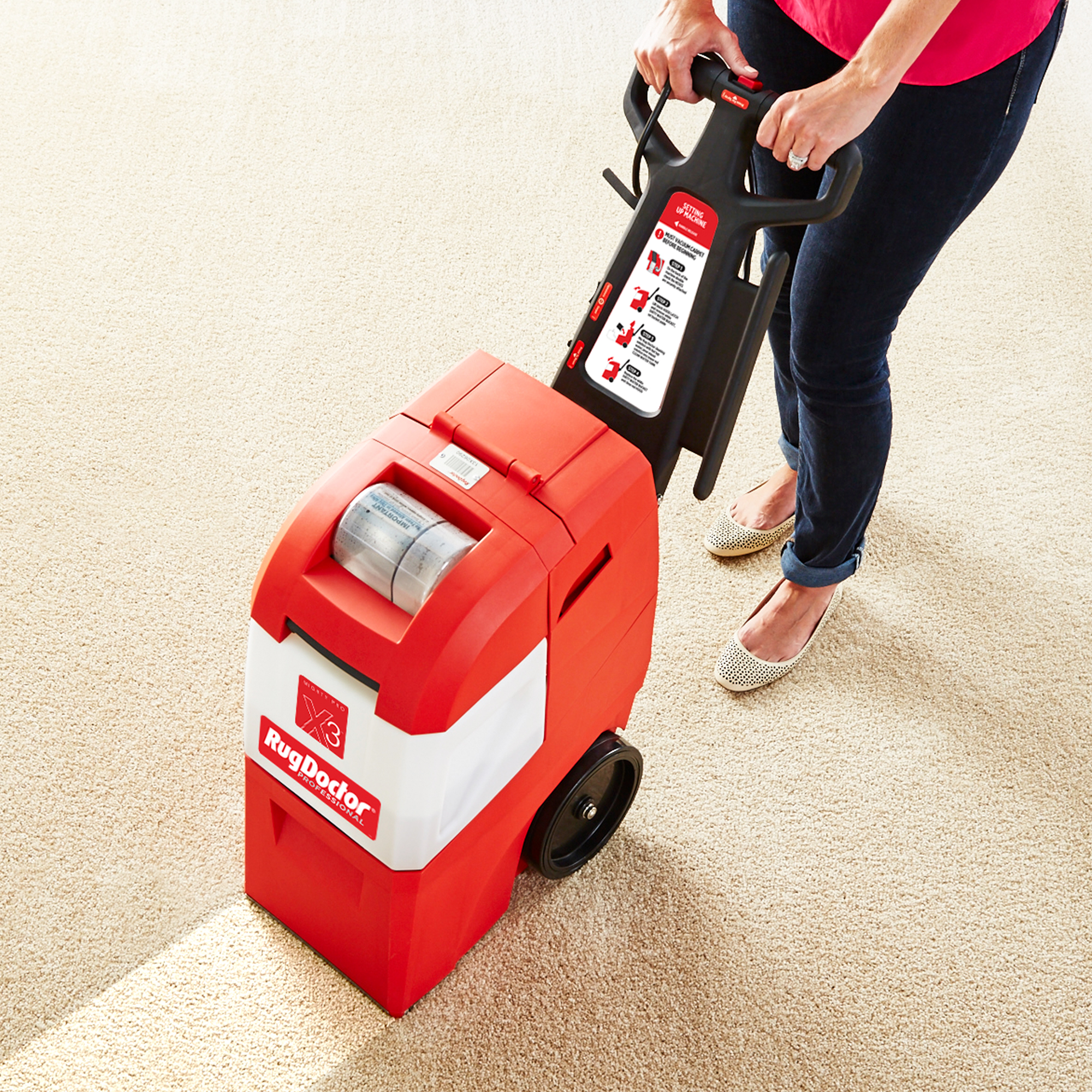 Rug Doctor Mighty Pro X3 Commercial Carpet Cleaner - Large Red Pet Pack - image 3 of 7